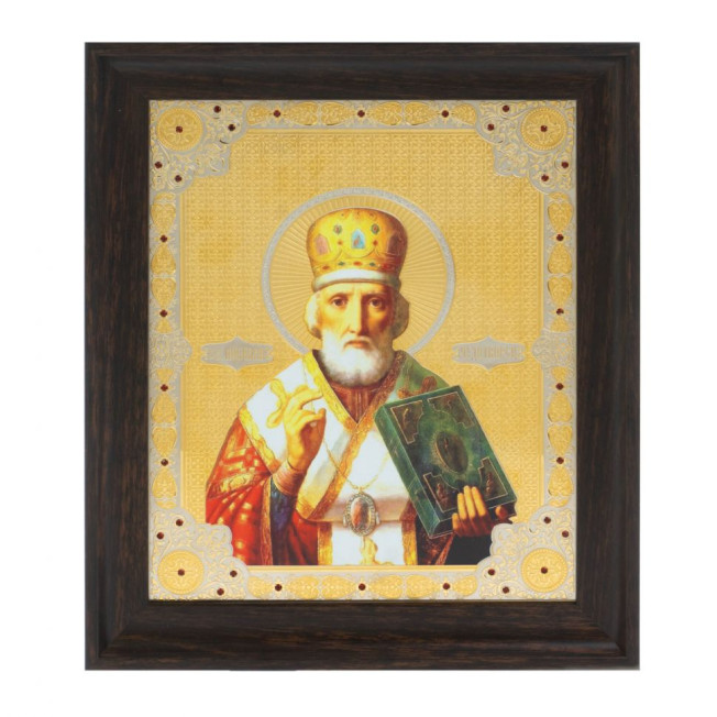 Икона &quot;Николай Чудотворец&quot; багет 24,5х28,5 см