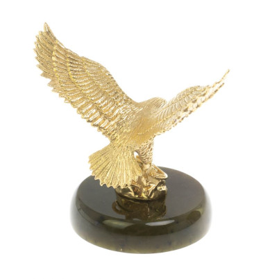 Бронзовая статуэтка &quot;Орел&quot; на нефрите 8х8х10,5 см