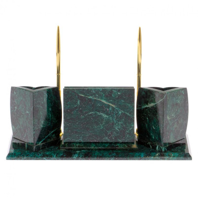 Мини-набор с гербом РФ камень змеевик