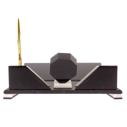 Настольный набор "Эталон" с гербом РФ мрамор