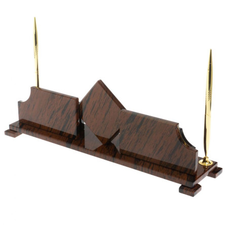 Настольный набор "Ромб" из обсидиана