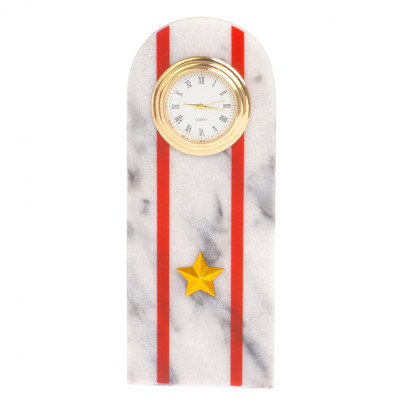 Часы "Погон майор МВД" из мрамора