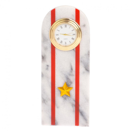 Часы "Погон майор МВД" из мрамора