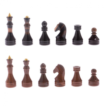 Шахматы "Классические" из обсидиана