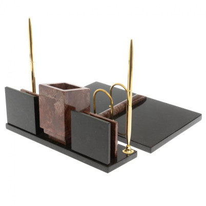 Письменный набор &quot;Менеджер&quot; из лемезита с гербом РФ