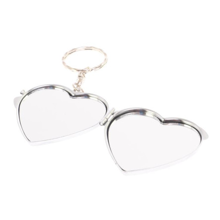 Складное зеркало брелок из малахита Сердце