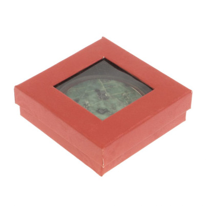 Зеркало круглое из камня офит цвет золото