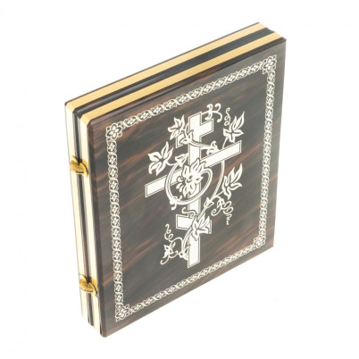 Икона складная &quot;Семистрельная БМ&quot;  камень обсидиан