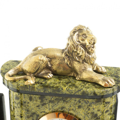 Письменный прибор &quot;Лев&quot; из бронзы и змеевика