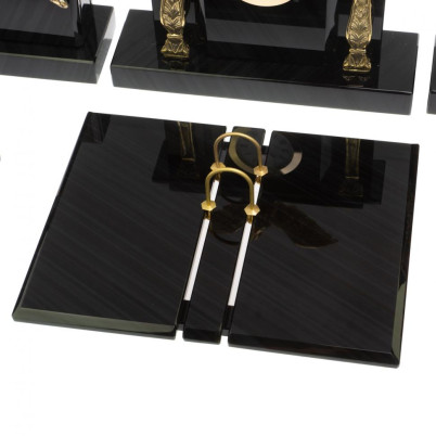 Настольный набор для руководителя &quot;Орёл&quot; черный обсидиан