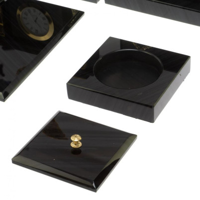 Настольный набор для руководителя &quot;Орёл&quot; черный обсидиан