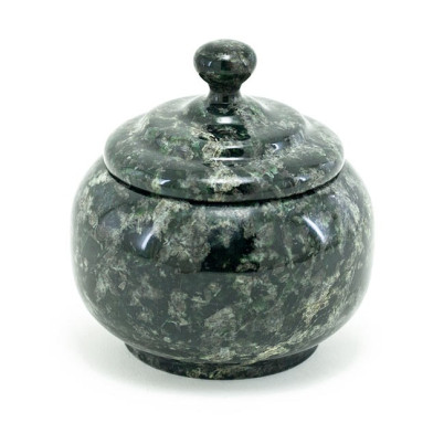 Сахарница камень змеевик 9х8 см
