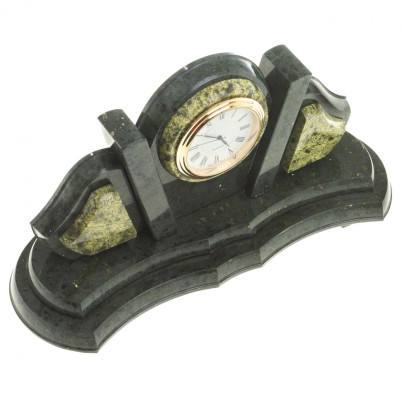 Настольные часы &quot;Летучая мышь&quot; камень змеевик