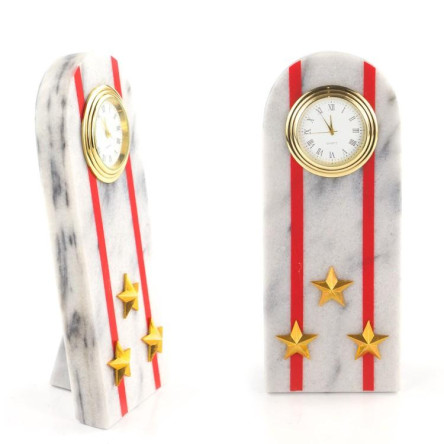 Часы "Погон полковник МВД" из мрамора