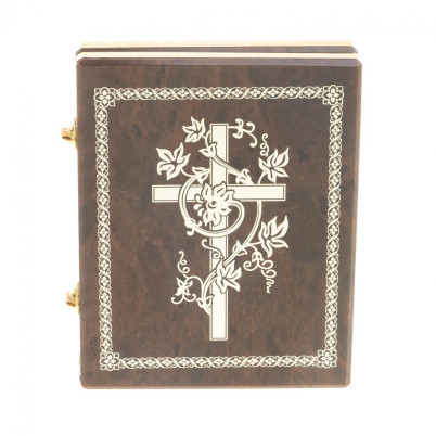 Икона складная &quot;Матрона, Николай&quot; камень обсидиан