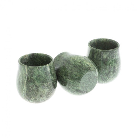 Коньячный набор на 3 персоны из змеевика