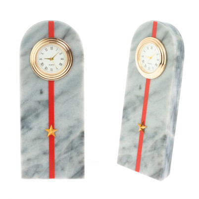 Часы &quot;Погон младший лейтенант МВД&quot; камень мрамор