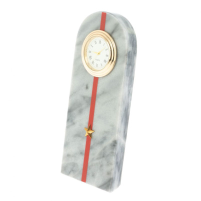 Часы &quot;Погон младший лейтенант МВД&quot; камень мрамор