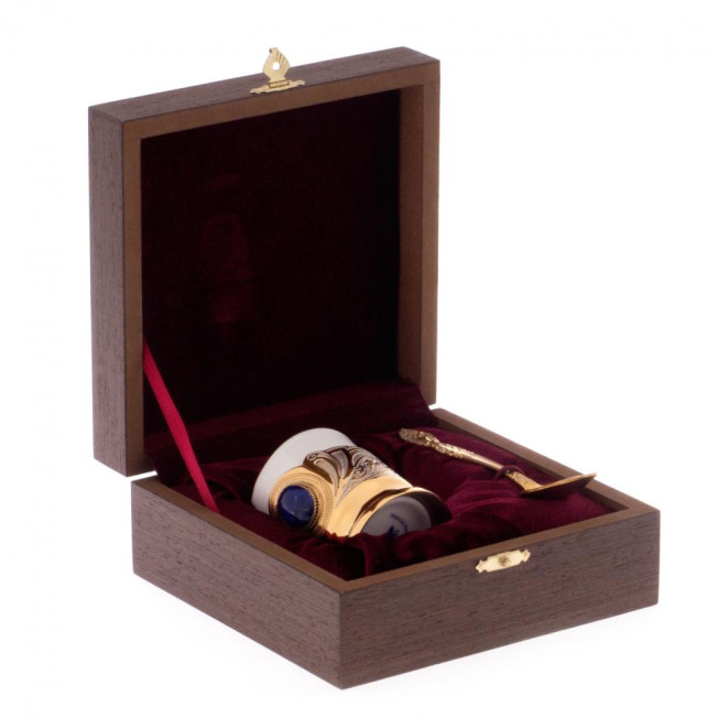 Кофейная чашка "Лазурит" фарфор 80 мл в подарочной упаковке Златоуст