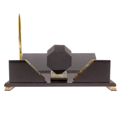 Письменный прибор &quot;Эталон&quot; камень офиокальцит