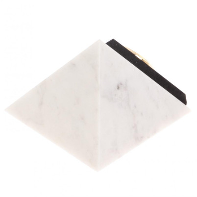 Часы настольные &quot;Пирамида&quot; мрамор долерит 11,5х11,5 см