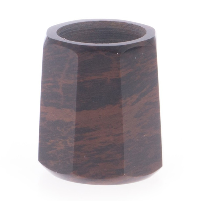 Подсвечник из обсидиана со свечой 6х6х6,5 см