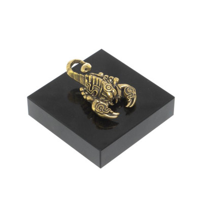 Сувенир из бронзы &quot;Скорпион&quot; на подставке долерит