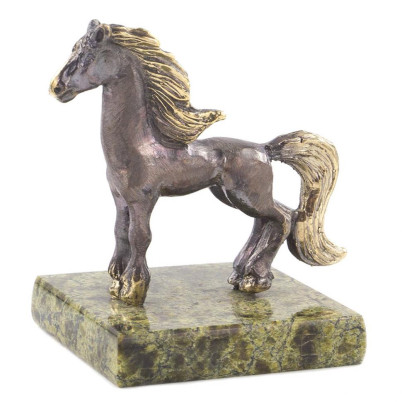Статуэтка из бронзы на подставке &quot;Лошадка&quot;