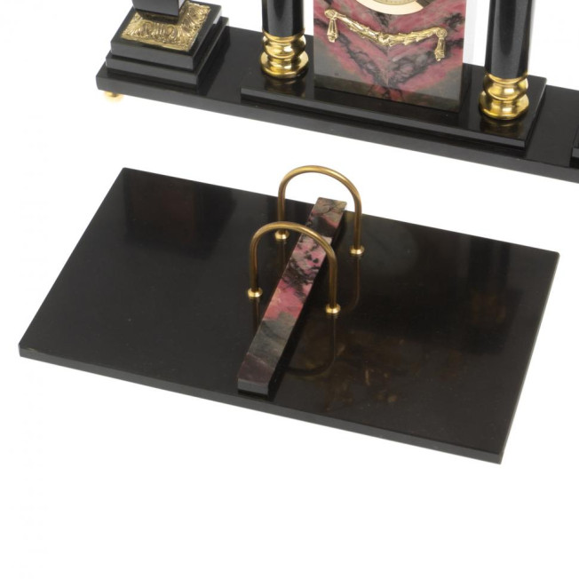 Настольный набор &quot;Георгий Победоносец&quot; из родонита