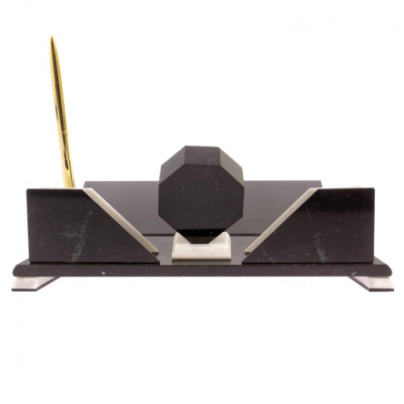 Настольный набор из камня "Эталон" белый мрамор