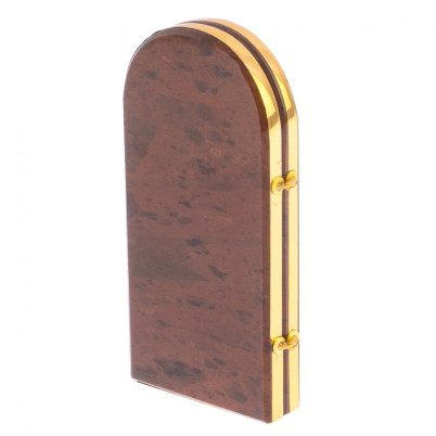 Икона складная &quot;Спаси и сохрани&quot; арка средняя камень обсидиан