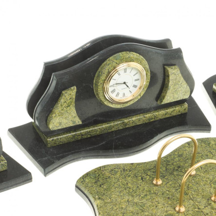 Настольный письменный набор камень змеевик