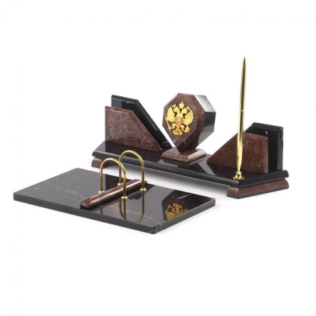 Письменный набор "Эталон" с гербом РФ
