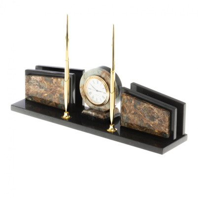 Письменный прибор &quot;Фаворит&quot; камень офиокальцит