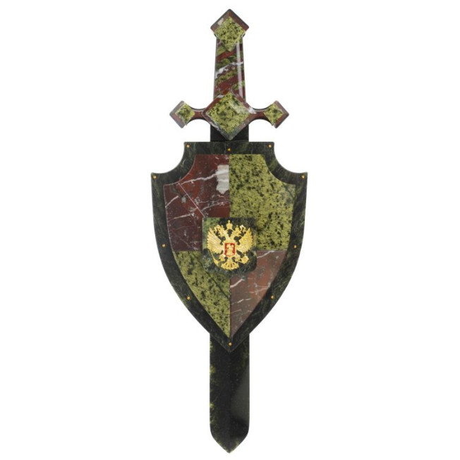 Настенный сувенир &quot;Щит и меч&quot; с Гербом РФ