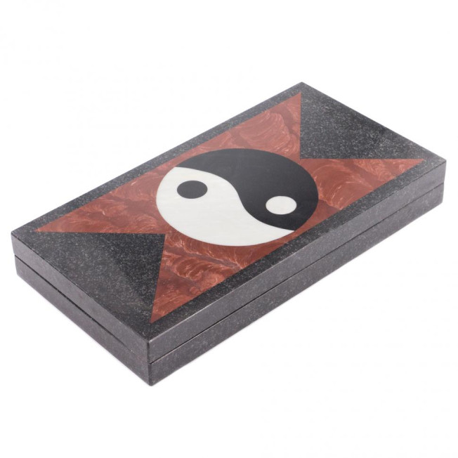 Подарочные нарды "Инь-Янь" из камня