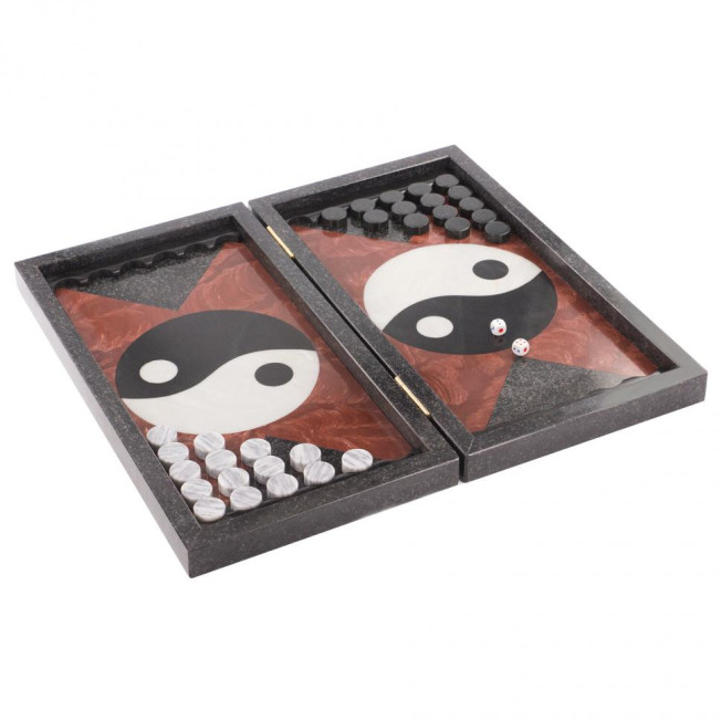 Подарочные нарды "Инь-Янь" из камня