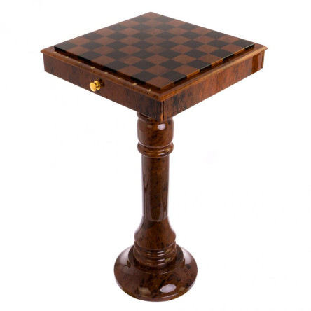 Шахматный стол с фигурами "Классический" камень обсидиан