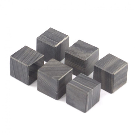 Камни для охлаждения виски комплект 6 кубиков полосатый мрамор