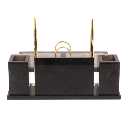 Письменный набор "Советник" из бежевого мрамора