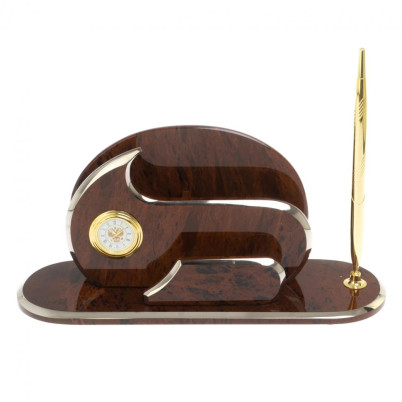 Настольный набор &quot;Элегант&quot; камень обсидиан