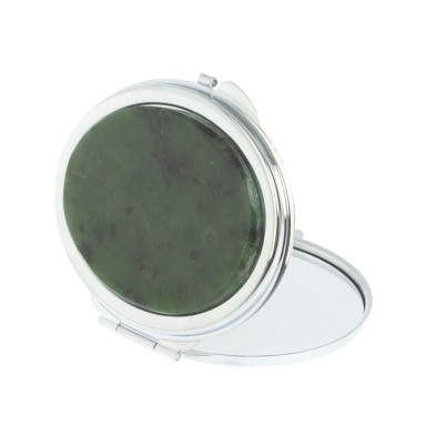 Зеркальце овальное из нефрита цвет серебро