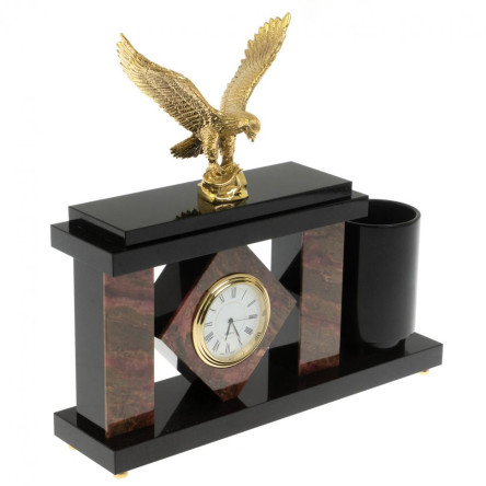 Настольный мини-набор "Орел" из родонита