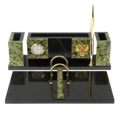 Настольный набор &quot;Люкс&quot; змеевик