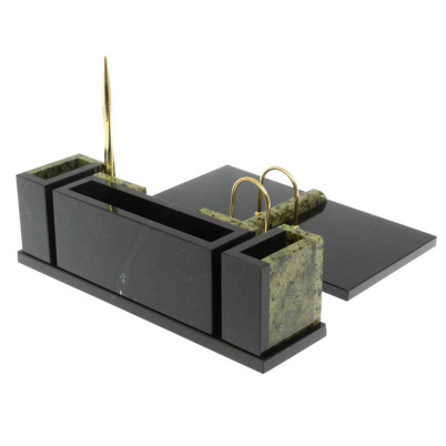 Настольный набор &quot;Люкс&quot; змеевик