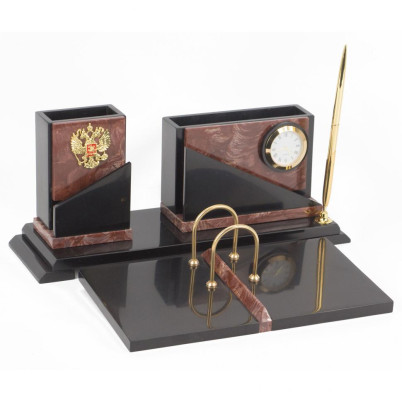 Настольный набор &quot;Кремлевский&quot; камень лемезит долерит