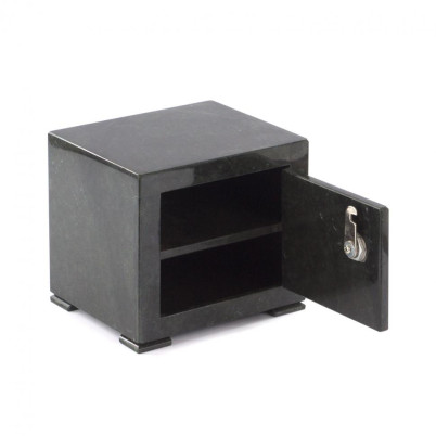 Сейф малый черный змеевик 19х16х17 см