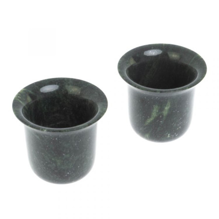 Кофейная пара из шабровского змеевика 7х7х6,5 см