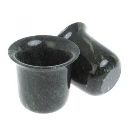 Кофейная пара из шабровского змеевика 7х7х6,5 см