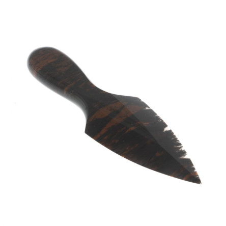 Декоративный нож малый из коричневого обсидиана 15х4х1 см